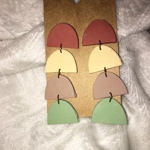 Polymer clay southwestern earrings